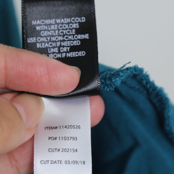 Torrid Mini Challis Turquoise Cold Shoulder Handkerchief Hem Date Night Dress 3X - Picture 10 of 10